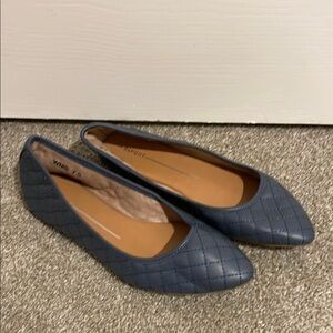 Report Blue Quilted Flats for Casual Elegance